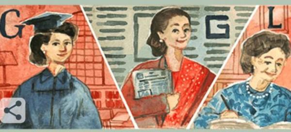 Prestasinya Diakui Dunia,Siti Latifah Herawati Diah Tokoh Pers Indonesia Jadi Google Doodle