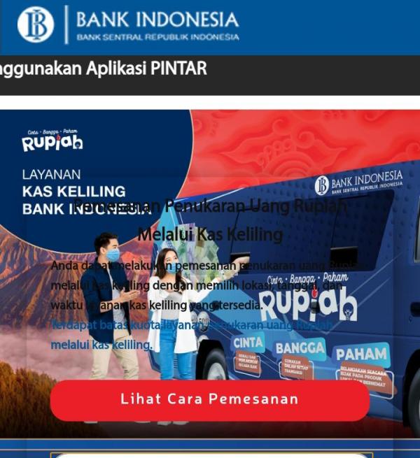 Cara Tukar Uang Baru untuk Lebaran Melalui Aplikasi PINTAR Bank Indonesia