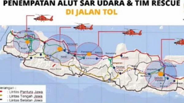 Basarnas Siagakan 9 Helikopter, Patroli Mudik Lebaran di Tol Trans Jawa