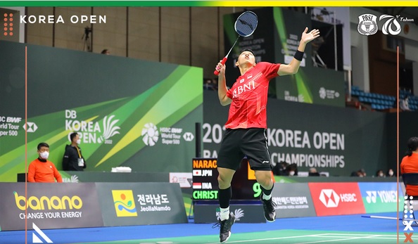 Hasil Korea Open 2022: Singkirkan Wakil Jepang, Jonatan Christie Tembus ke Perempatfinal