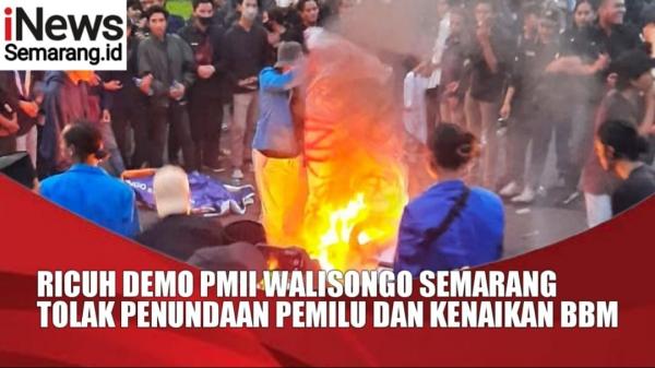VIDEO PMII Semarang Demo Tolak Penundaan Pemilu dan Kenaikan BBM
