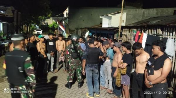 Koramil Biringkanaya Makassar Amankan 30 Remaja yang Pesta Miras