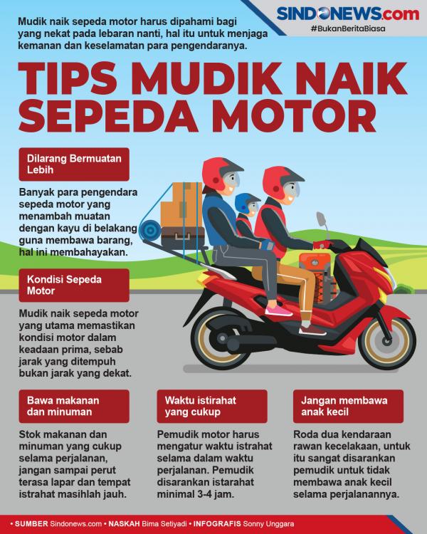 Mudik Pakai Sepeda Motor, Ini Sejumlah Tips Aman Selamat Sampai Kampung Halaman