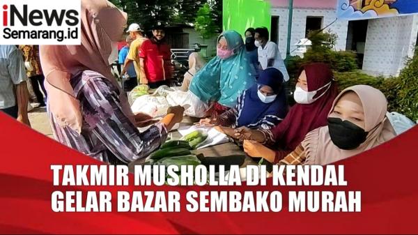 VIDEO Bantu Warga, Takmir Musholla di Kebondalem Kendal Gelar Bazar Sembako Murah