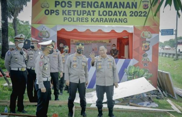 Kapolda Tinjau Kesiapan Pos Pelayanan dan Pengamanan Ops Ketupat Lodaya di Karawang