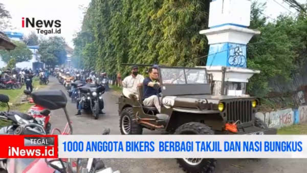 Video Ngabuburit 1.000 Anggota Bikers dari Jateng dan Jabar Bagi Takjil di Kota Tegal