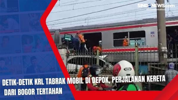 KRL Tabrak Mobil di Perlintasan Citayam-Depok,  Perjalanan Kereta  dari Bogor Tertahan