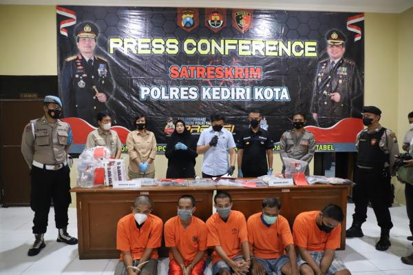 Sepekan, Satreskrim Polres Kediri Kota Ungkap Empat Kasus Kejahatan