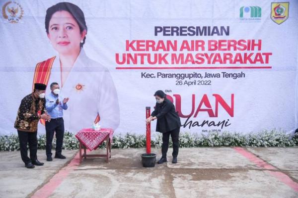 Ketua DPR Puan Maharani Didoakan Jadi Presiden Saat Resmikan Proyek Sambungan Air Bersih 