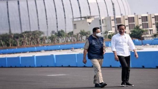 Jokowi Bareng Gubernur DKI Anies Tinjau Sirkuit Formula E, Sinyal Dukungan di Pilpres 2024?