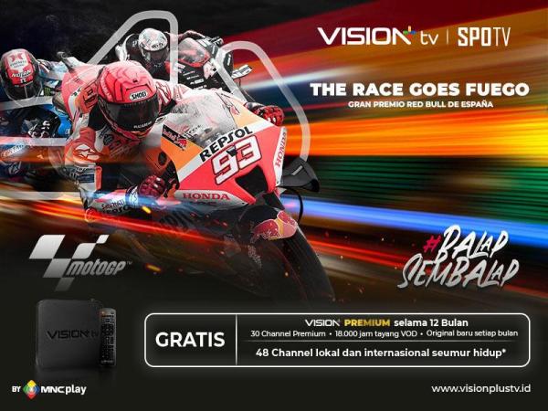 Jadwal Live MotoGP Spanyol di Vision+ TV. Yuk, Simak!
