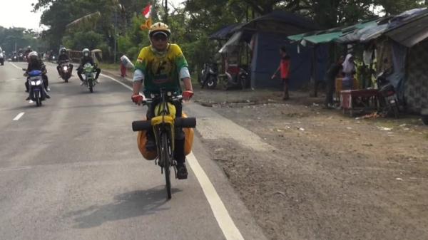 Jarak Tempuh 630 Kilometer, Heru Santoso Mudik Jakarta-Sukoharjo Gowes Gunakan Sepeda