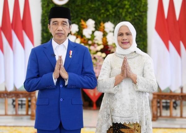 Presiden Jokowi dan Ibu Iriana Sampaikan Ucapan Selamat Idulfitri 1443 Hijriah