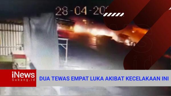 Video CCTV Rekam Detik-detik Kecelakaan Maut Pantura Subang