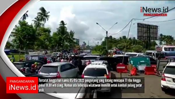 VIDEO Kemacetan Parah Di Kawasan Objek Wisata Pantai Pangandaran