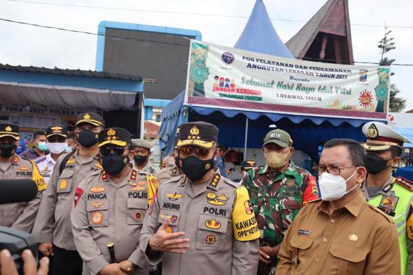 Irwasum Polri Cek Pos Pam Balige Pastikan Personel Layani Masyarakat