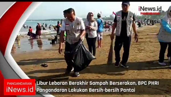 VIDEO,BPC PHRI Kabupaten Pangandaran Bersih-Bersih Pantai