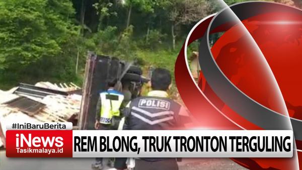 Video Rem Blong, Truk Tronton Terguling di Tanjakan Gentong Timpa Kijang Inova