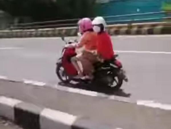 Viral Video Emak-emak Nekat Lawan Arus di Fly Over Pegambiran Cirebon, Ini Kata Kasatlantas