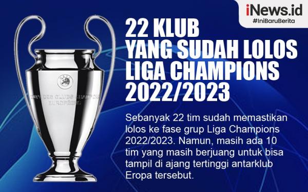 Infografis Daftar 22 Klub yang Sudah Lolos ke Liga Champions 2022/2023