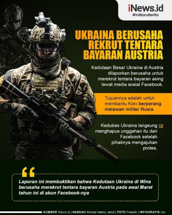 Lho, Ukraina Rekrut Tentara Bayaran Lewat FB, Cek Info Grafisnya
