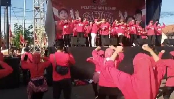 PDI Perjuangan Cetak Rekor MURI untuk Peserta Senam SICITA