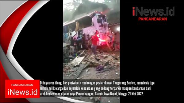 VIDEO Amatir, Kecelakaan Maut Bus Rombongan Peziarah Di Ciamis