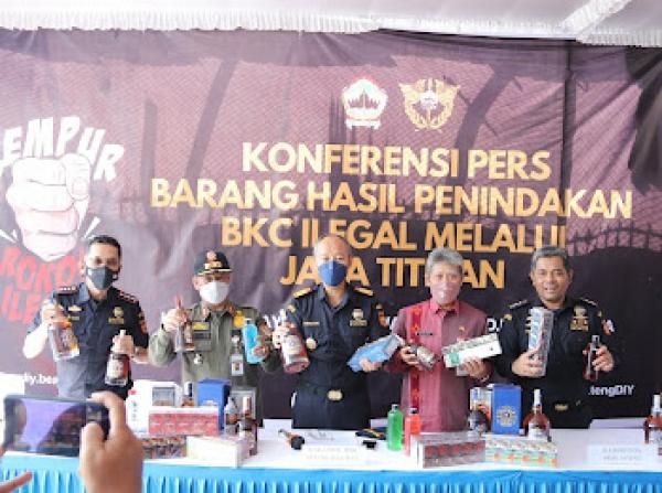 Bea Cukai Kanwil Jateng DIY Amankan Jutaan Batang Rokok Ilegal Termasuk 475, 22 Liter Miras Ilegal