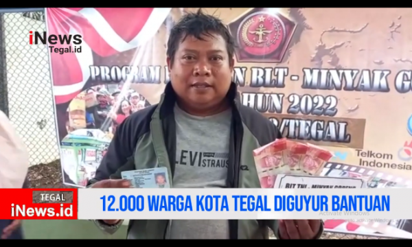 Video Kodim 0712 Tegal Salurkan Bantuan Langsung Tunai Minyak Goreng ke Warga