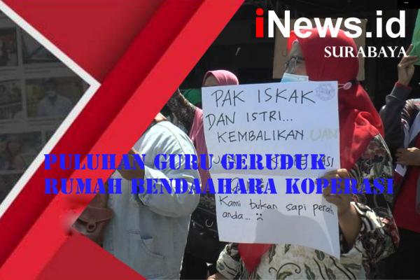 Uang Rp 2,3 Miliar Digelapkan, Puluhan Guru Geruduk Rumah Bendahara Koperasi