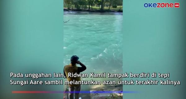 Adzan Terakhir Dikumandangkan Ridwan Kamil untuk Eril di Tepi Sungai Aare