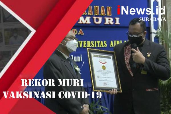 FK Unair Pecahkan Rekor Muri Vaksinasi Covid-19