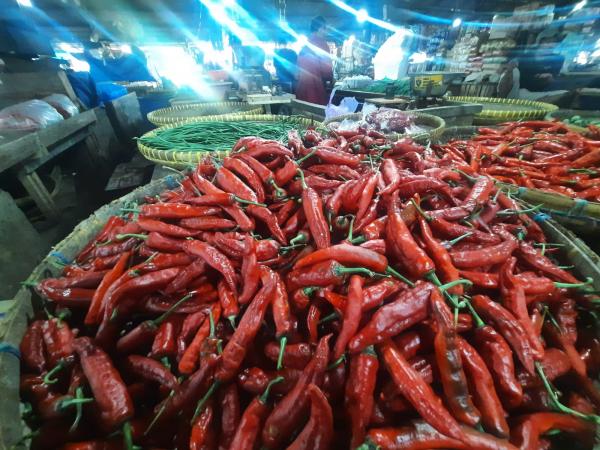 Petani Gagal Panen, Harga Cabai Merah dan Rawit Domba di Pasar Cikurubuk Naik Hingga 60 Persen