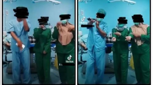 Video Viral di Medsos yang Meperlihatkan Oknum Nakes Bikin Konten di Dekat Pasien Jelang Operasi