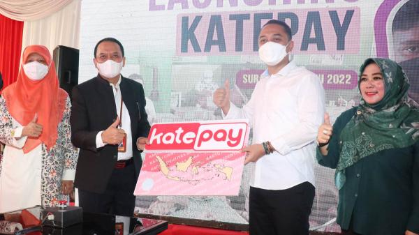 Dukung Gerakan Nasional Non Tunai, Pemkot Surabaya Gandeng Bank Jatim Luncurkan KatePay