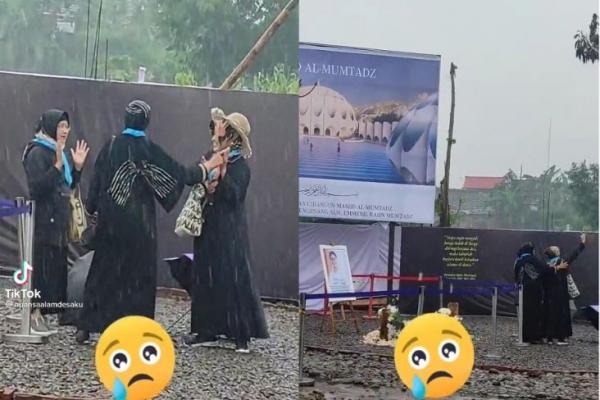 Viral Emak-emak Selfie di Makam Eril, Netizen Ngamuk: Itu Bukan Ziarah