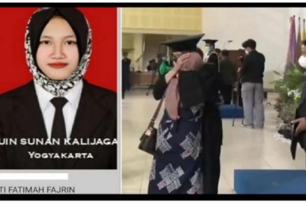 Kepiluan di Wisuda UIN Sunan Kalijaga, Wakili Putrinya Meninggal Ibu Asal Surabaya Menangis