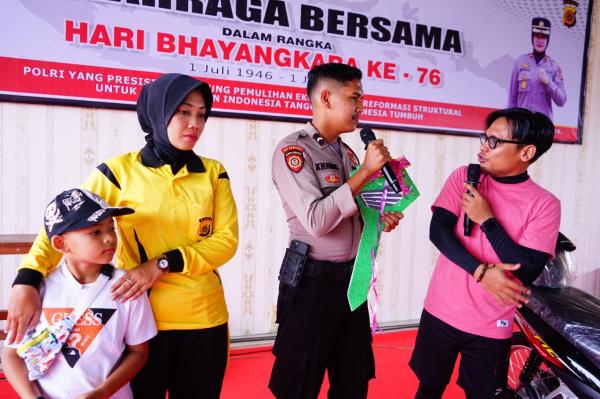 Polres Pidie Gelar Senam Bersama dan Fun Bike