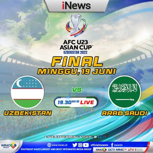 Uzbekistan vs Arab Saudi Bertemu di Final Piala Asia U-23 2022, Live iNews