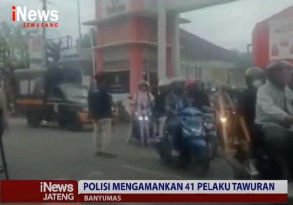 Tawuran Antar Suporter Futsal di Purwokerto, 41 Orang Diamankan