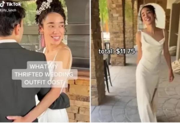 Viral Pengantin Wanita Kenakan Gaun Bekas Seharga Rp55 Ribu Tuai Pujian Netizen, Ini Kisahnya