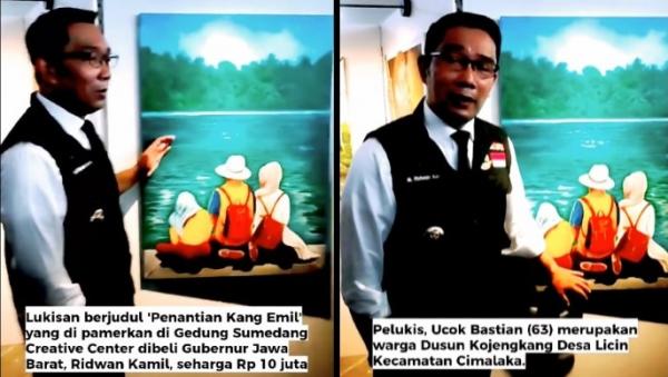 Lukisan Karya Warga Sumedang 'Penantian Kang Emil' di Borong Rp10 Juta