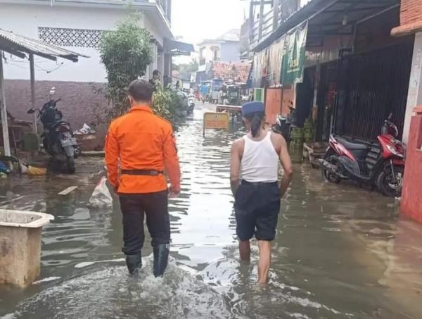 Kesunean Utara Kota Cirebon Kembali Diterjang Banjir Rob