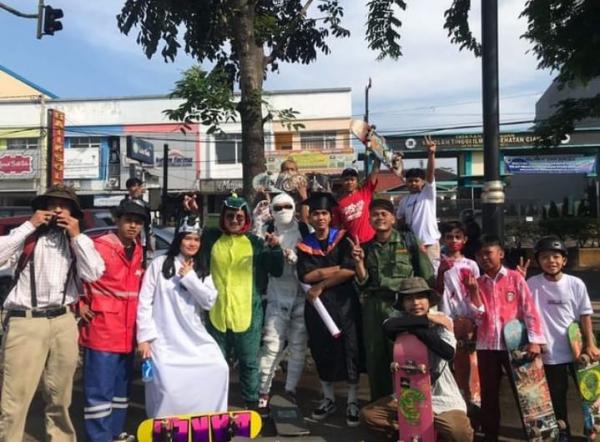 Gelaran Karnaval On The Street di Cianjur Meriahkan Peringatan Hari Skateboard Dunia