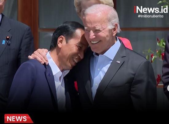 Momen Jokowi dan Joe Biden Berangkulan di KTT G7