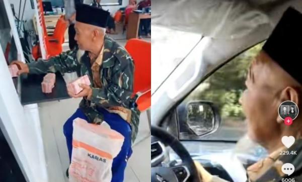 Viral, Kakek Petani Bawa Uang Sekarung Beli Mobil SUV Mewah Pajero Sport