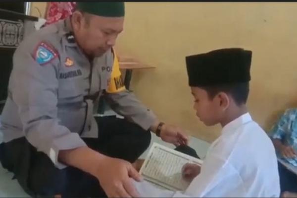 Kisah Aipda Nasaruddin Hasibuan, Polisi Baik Hati yang Ajarkan Ngaji Gratis untuk Anak-anak