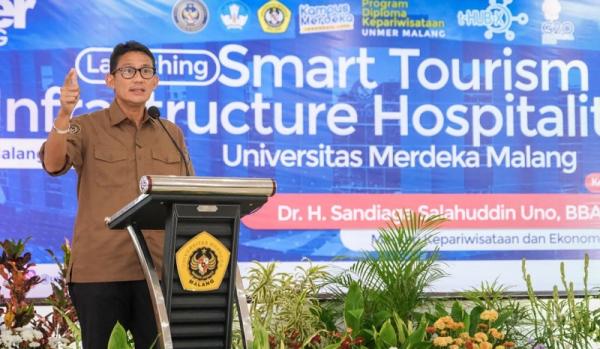 Didoakan Terpilih Jadi Presiden kala Sandiaga Uno Hadiri Launching Smart Tourism di Malang