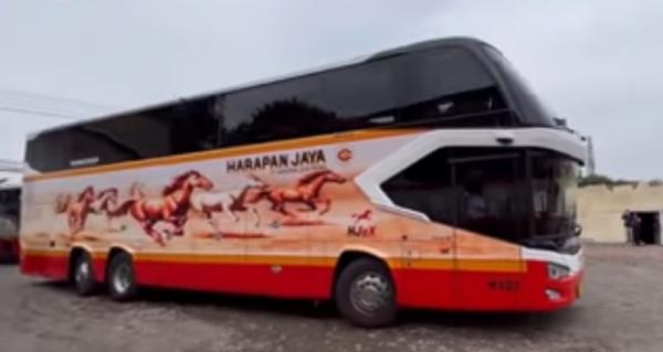 Keren, Bus Milik PO Harapan Jaya Ini Tanpa Spion Pakai Kamera 360