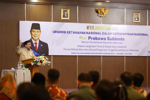 Menhan Prabowo Ingatkan Ancaman Perang Mengintai Indonesia